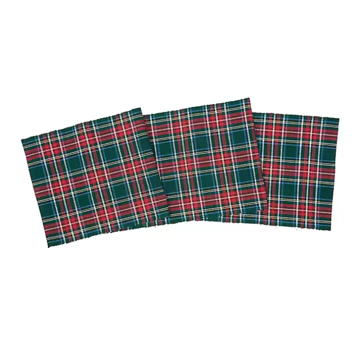 Cheap Red Jewel Plaid Christmas Table Runner Table Linens