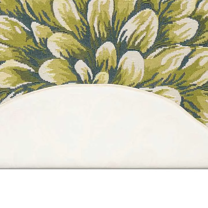 Store Round Floral Bloom Indoor/Outdoor Rug, 3x3 Outdoor Rugs
