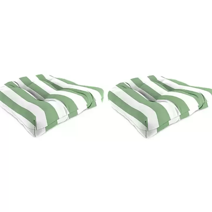 Clearance Stripes Outdoor Chair Cushions, Set of 2 Outdoor Cushions & Pillows