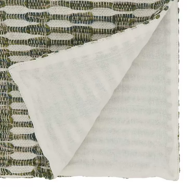 Online Green Tea Woven Stripe Table Runner, 90 in. Table Linens