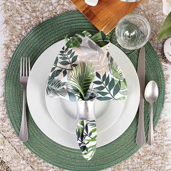 New Variegated Round Placemats, Set of 6 Table Linens