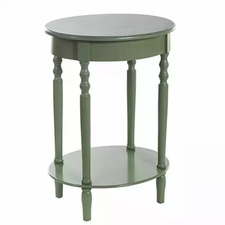 Fashion Wood Oval Emily Accent Table Accent & End Tables