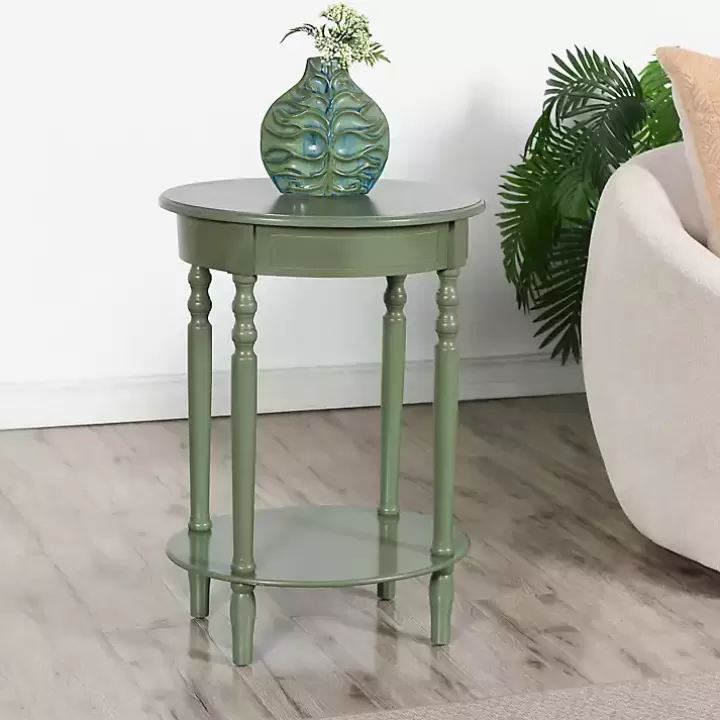 Fashion Wood Oval Emily Accent Table Accent & End Tables