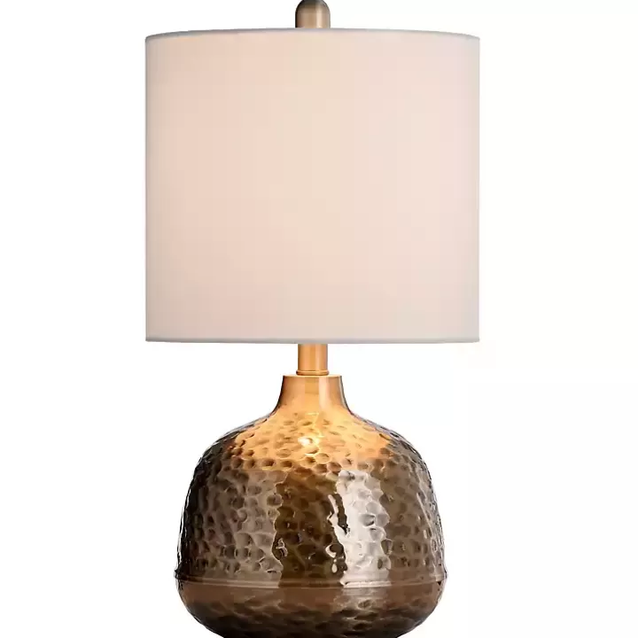 Sale Hammered Brass Accent Table Lamp Table Lamps