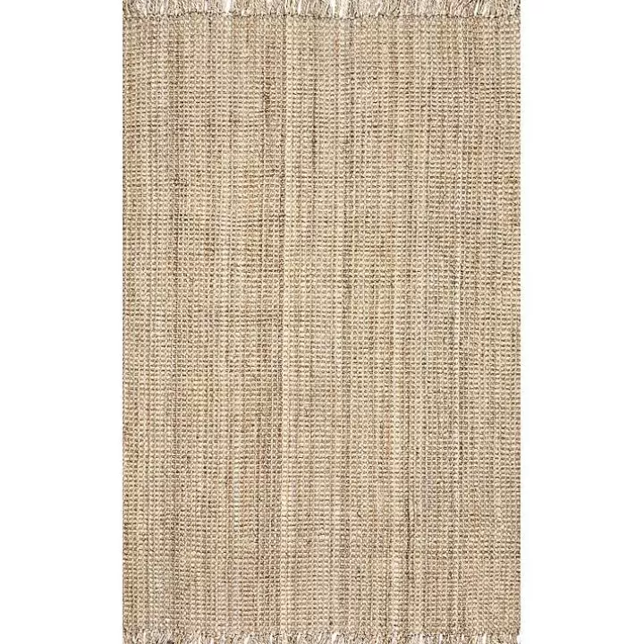 Clearance Hand Woven Chunky Loop Jute Caspar Area Rug, 4x6 Area Rugs