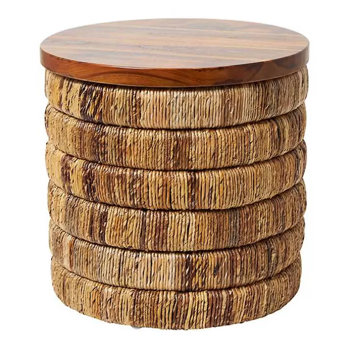 Hot Handmade Seagrass Round Accent Table Accent & End Tables