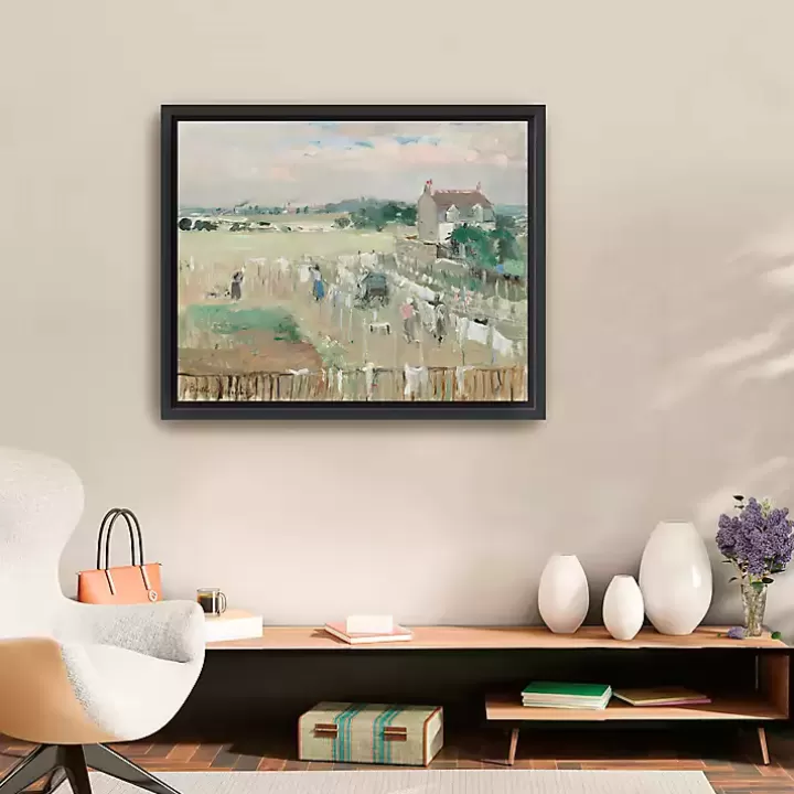 Outlet Hanging the Laundry Out Framed Canvas Art Print Canvas Art