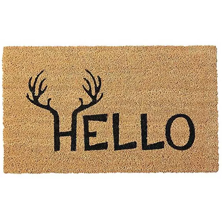 Clearance Hello Antlers Doormat Doormats