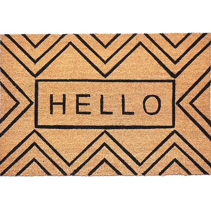 Sale Hello Chevron Doormat Doormats