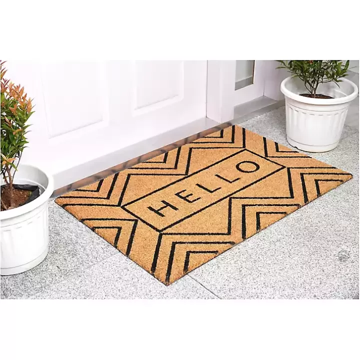 Sale Hello Chevron Doormat Doormats