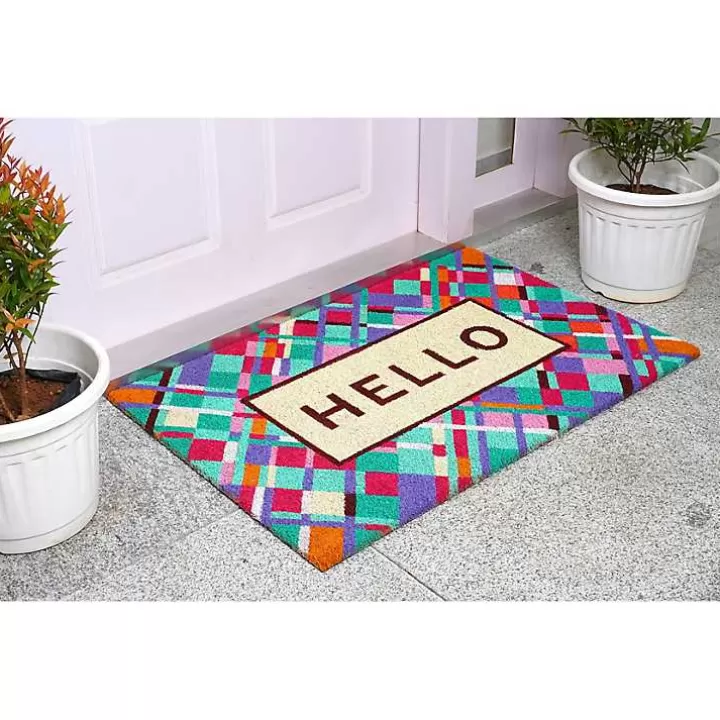 Shop Hello Colorful Diamond Doormat Doormats
