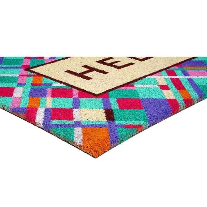 Shop Hello Colorful Diamond Doormat Doormats