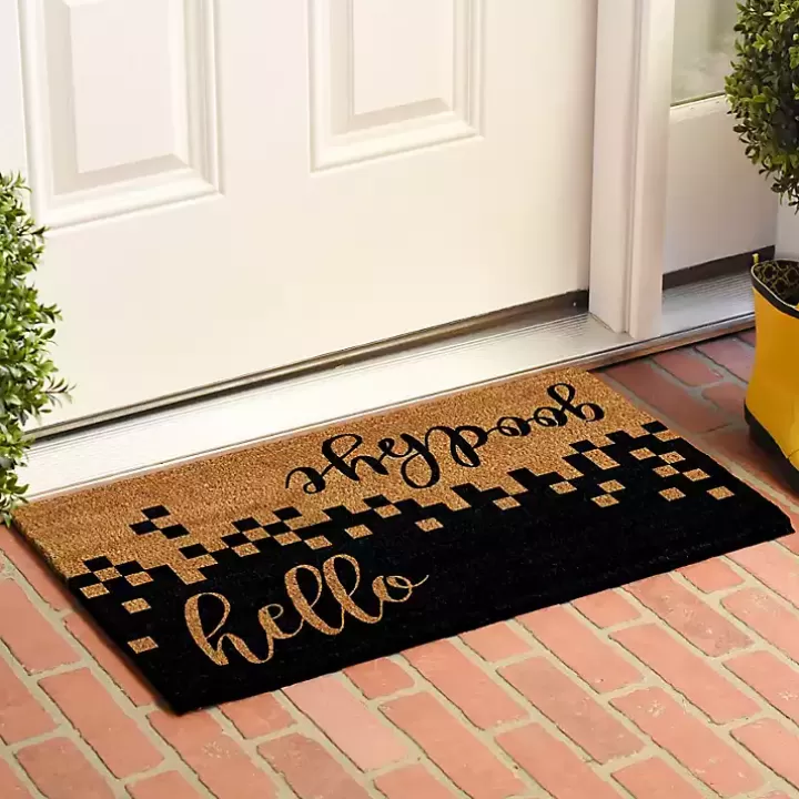 Clearance Hello Goodbye Upside Down Doormat Doormats
