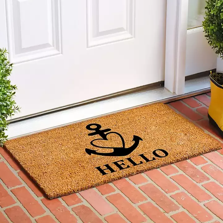 New Hello Heart Anchor Doormat Doormats