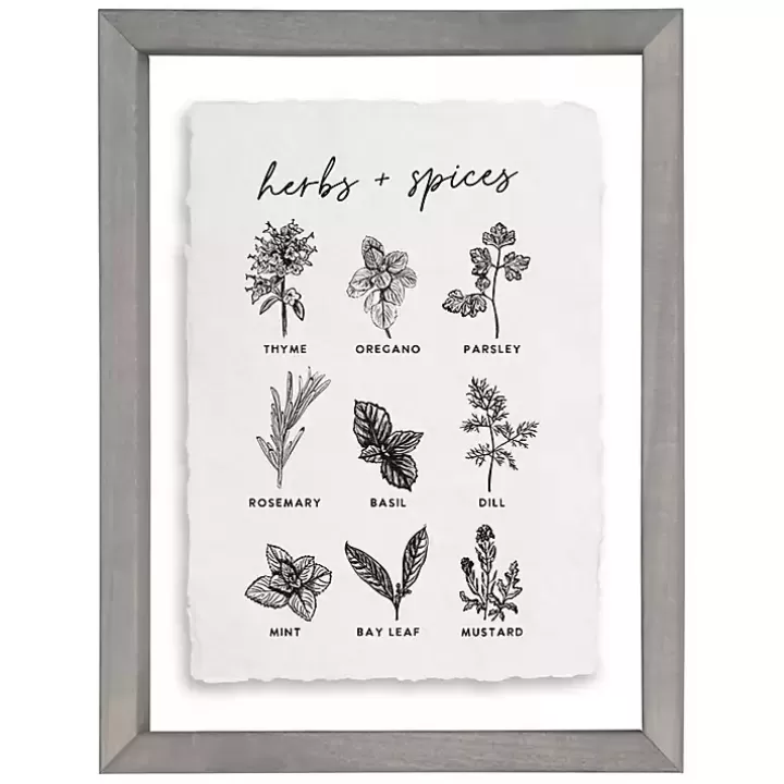 Discount Herbs and Spices Framed Wall Plaque Wall Plaques