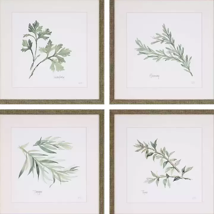 Sale Herbs 4-pc. Gold Framed Art Print Set Framed Art