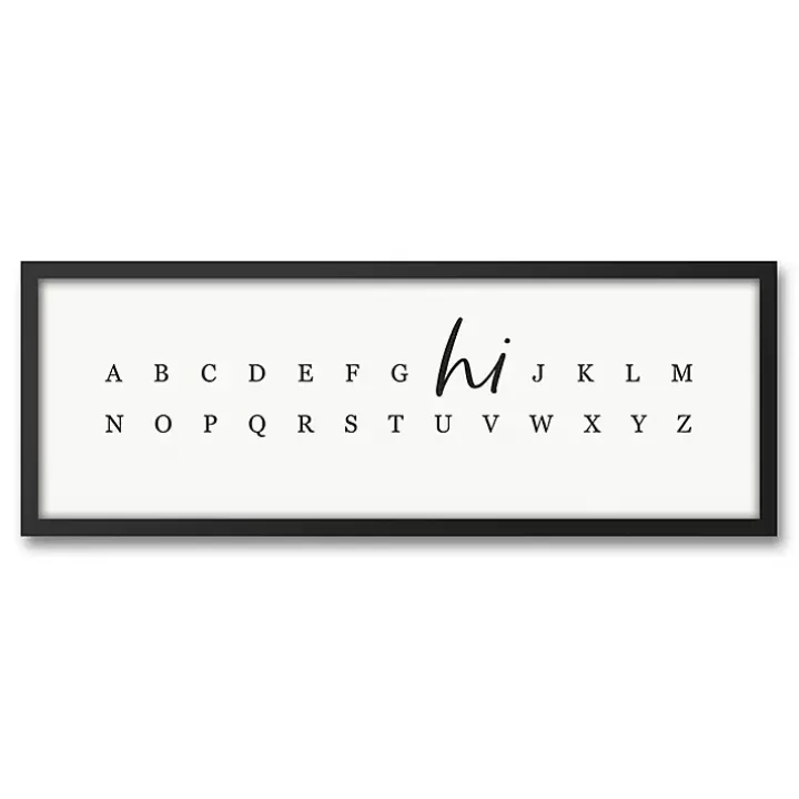 Fashion Hi Alphabet Framed Canvas Wall Plaque Wall Quotes & Signs