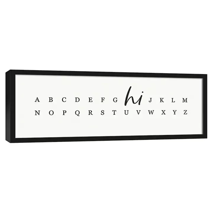 Fashion Hi Alphabet Framed Canvas Wall Plaque Wall Quotes & Signs