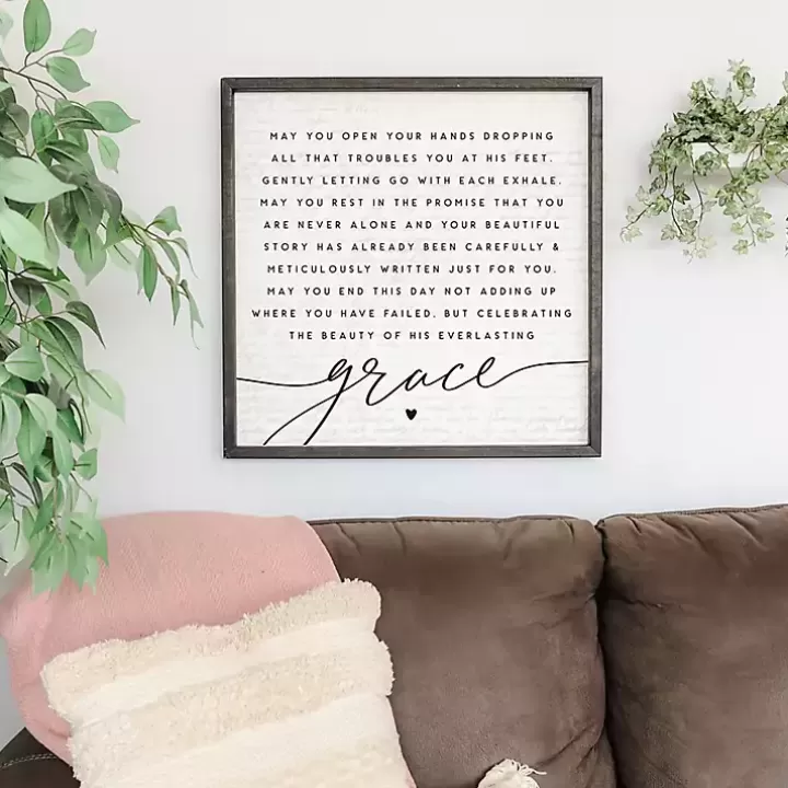 Outlet His Everlasting Grace Wall Plaque Wall Quotes & Signs