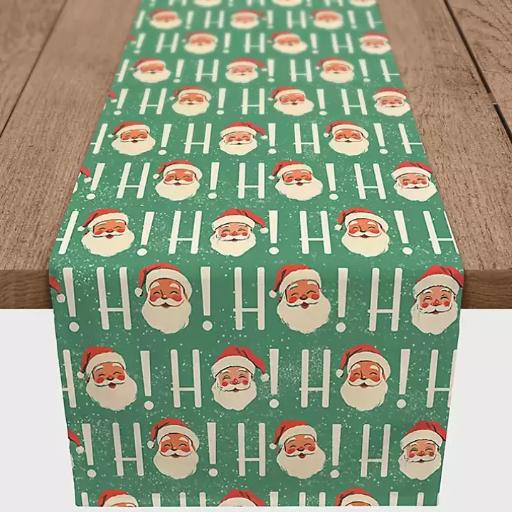 Outlet Ho Ho Ho Vintage Santa Table Runner, 90 in. Table Linens