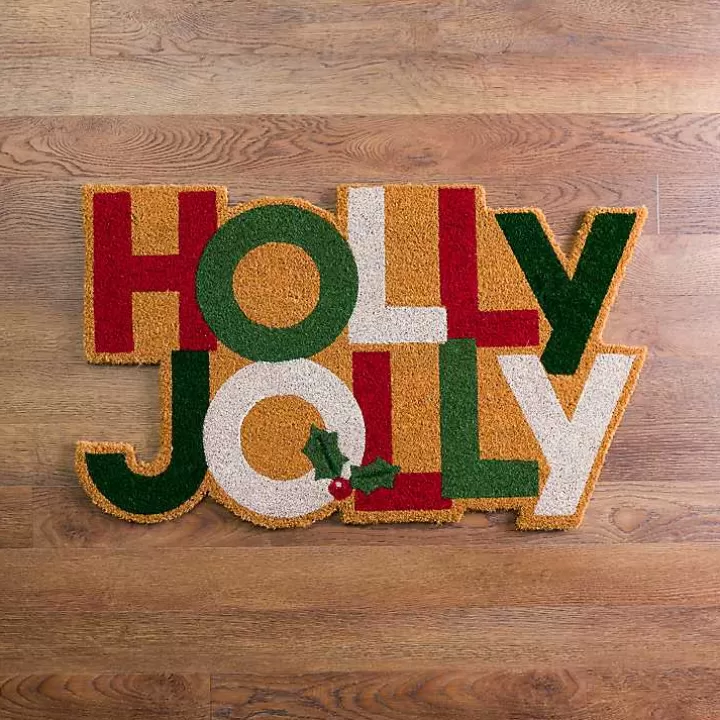 Cheap Holly Jolly Christmas Doormat Doormats