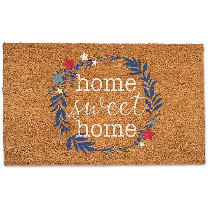 Discount Home Sweet Home Wreath 4th of July Doormat Doormats