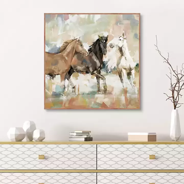 Discount Horse Country Framed Canvas Art Print Canvas Art