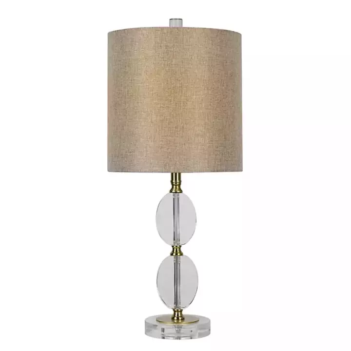 Clearance Hourglass Crystal and Gold Metal Table Lamp Table Lamps