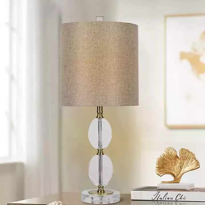 Clearance Hourglass Crystal and Gold Metal Table Lamp Table Lamps