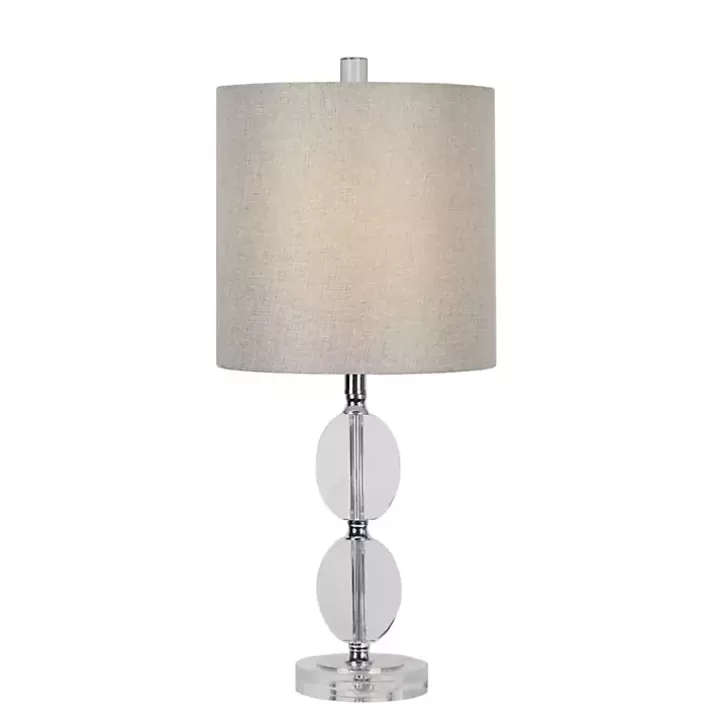 Hot Hourglass Crystal and Silver Metal Table Lamp Table Lamps