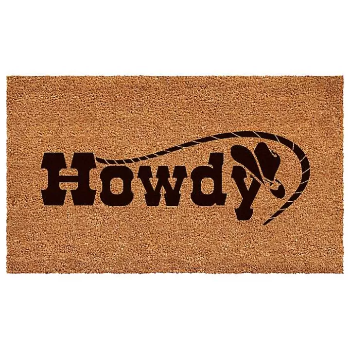 Flash Sale Howdy Cowboy Hat Doormat Doormats