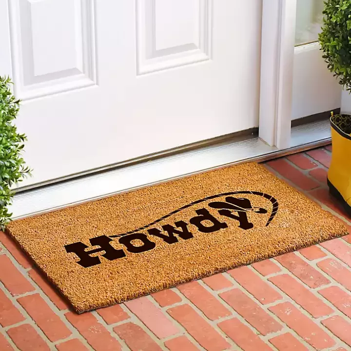 Flash Sale Howdy Cowboy Hat Doormat Doormats