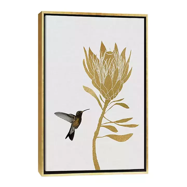 Hot Hummingbird Soaring Canvas Framed Art Framed Art