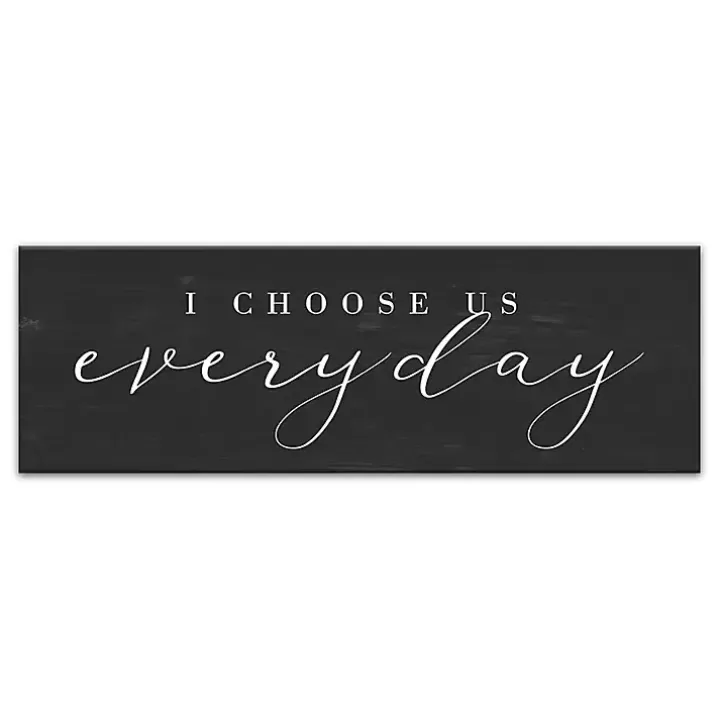 Hot I Choose Us Every Day Canvas Wall Plaque Wall Quotes & Signs