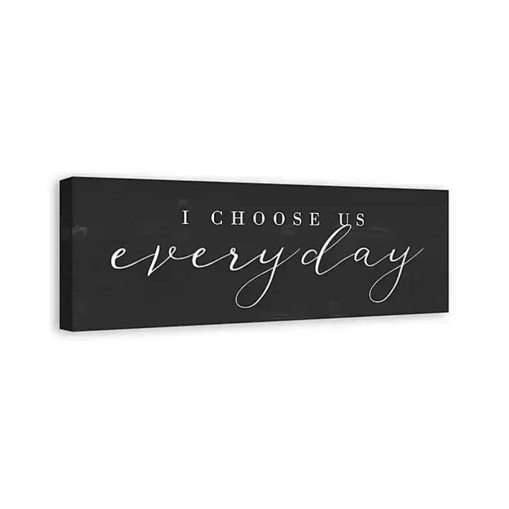 Hot I Choose Us Every Day Canvas Wall Plaque Wall Quotes & Signs