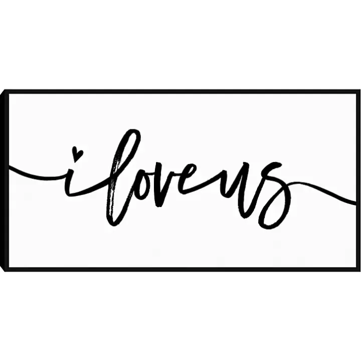 Sale I Love Us Framed Canvas Art Print, 25x13 in. Wall Quotes & Signs