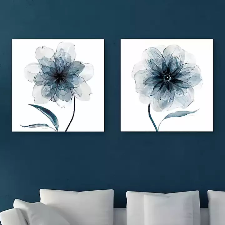 Outlet Indigo Bloom Canvas Art Prints, Set of 2 Canvas Art