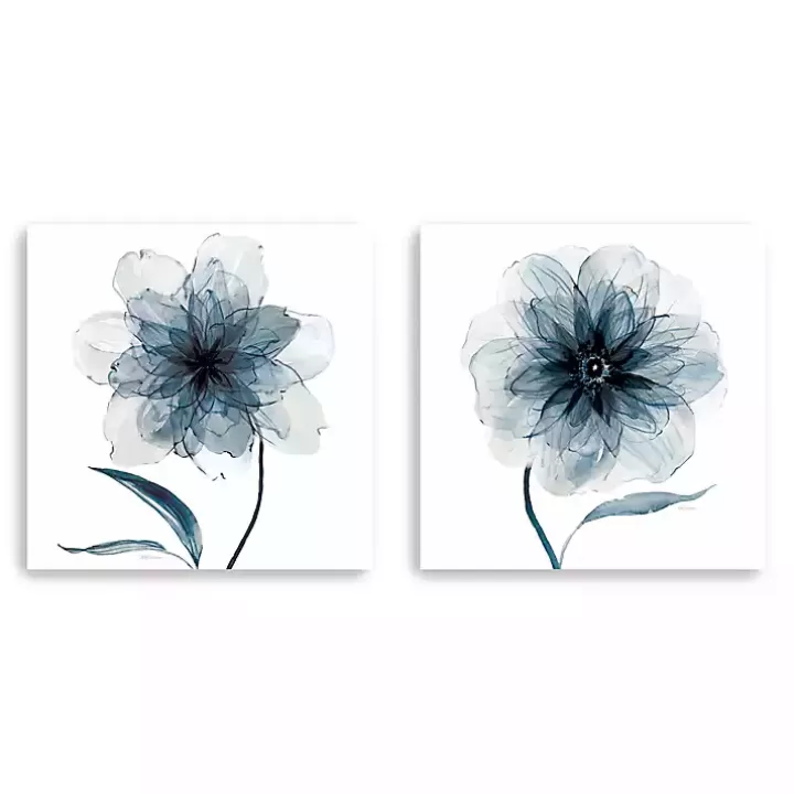 Outlet Indigo Bloom Canvas Art Prints, Set of 2 Canvas Art