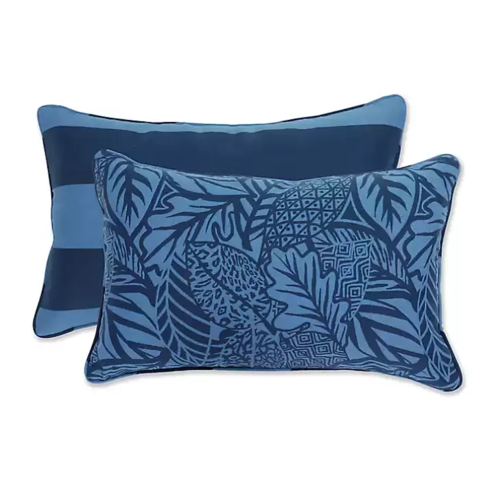Cheap Indigo Island Reversible Outdoor Lumbar Pillow Outdoor Cushions & Pillows