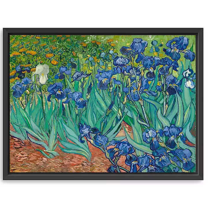 Outlet Irises Framed Canvas Art Print, 42x32 in. Canvas Art