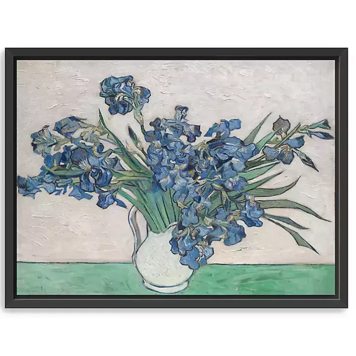 Cheap Irises II Framed Canvas Art Print, 42x32 in. Canvas Art