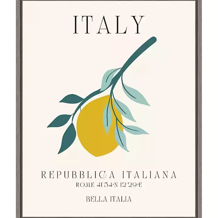 Cheap Italy Lemon Poster Framed Canvas Art Print Canvas Art