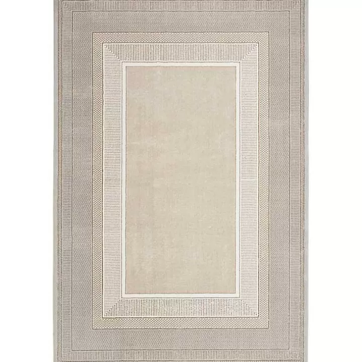 Flash Sale Ivory and Gold Modern Glam Area Rug, 5x7 Area Rugs