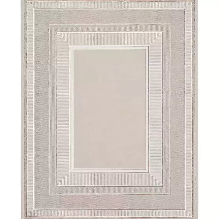 Best Sale Ivory and Gold Modern Glam Area Rug, 7x9 Area Rugs