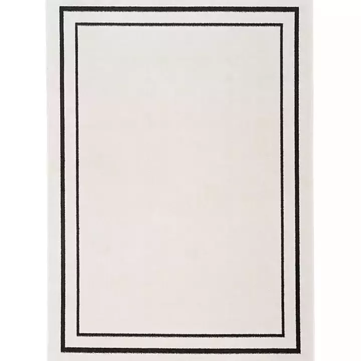 Store Bordered Indoor/Outdoor Area Rug, 6x9 Outdoor Rugs