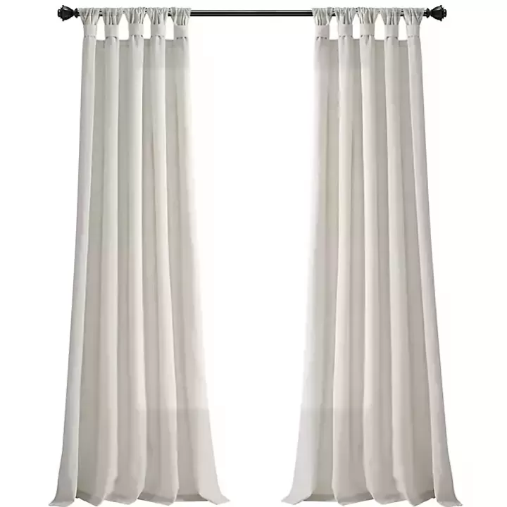 Store Burlap Knotted Curtain Panel Set, 108 in. Curtains & Drapes