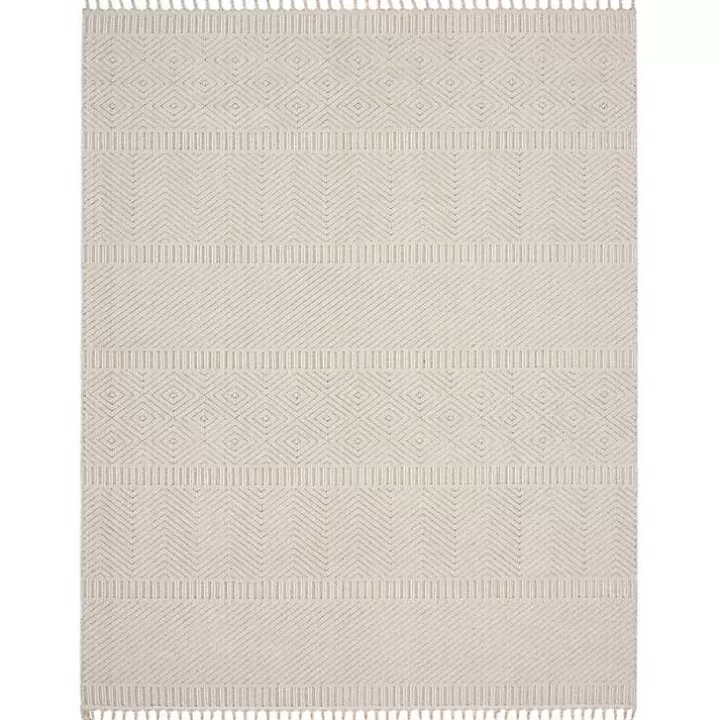 Flash Sale Chevron Diamond Tasseled Area Rug, 7x10 Area Rugs