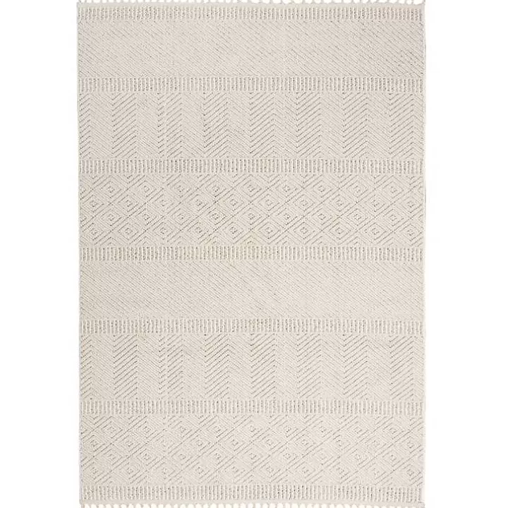 Hot Chevron Diamond Tasseled Area Rug, 5x7 Area Rugs