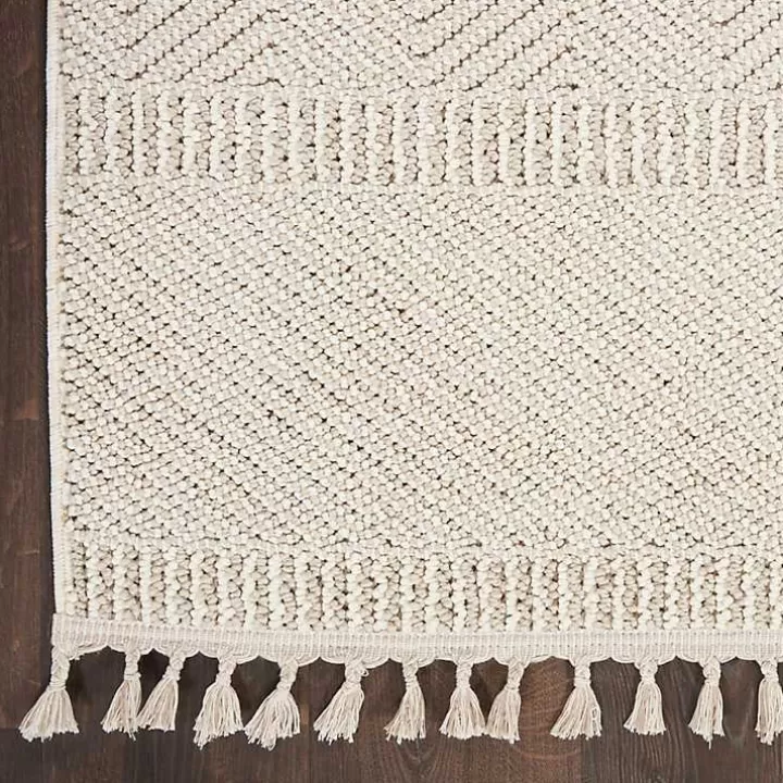 Flash Sale Chevron Diamond Tasseled Area Rug, 7x10 Area Rugs