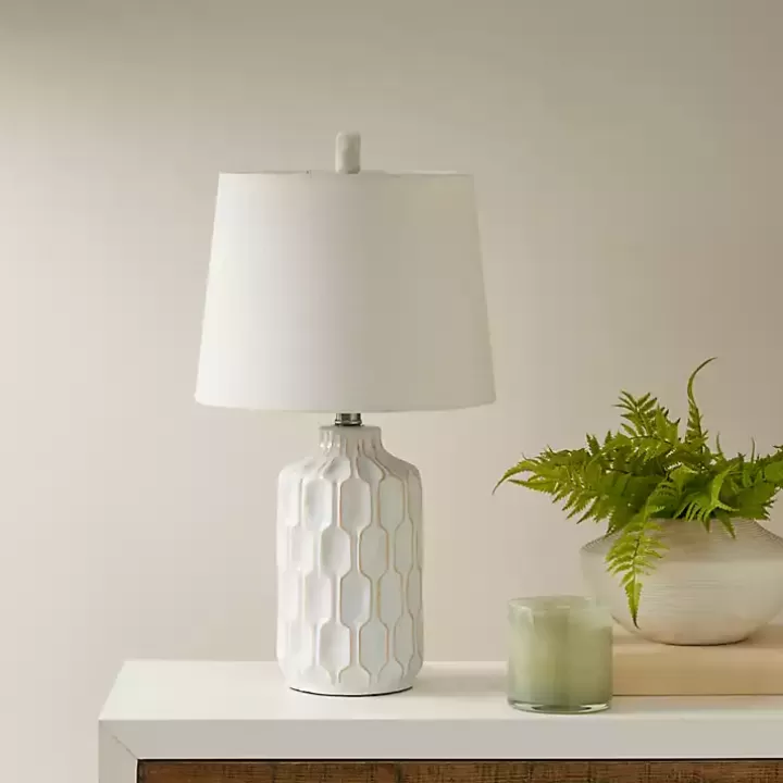 Outlet Ivory Contour Ceramic Table Lamp Table Lamps